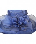 Sun Hats Women's Fascinators Kentucky Derby Church Dress Wedding Floral Party Hat - Blue - CQ17YHW5WEN $45.15