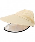 Baseball Caps Safety Cap Sun Hat Detachable Baseball Cap Windproof Sun Protection Sun Cap - Beige - CI197RKE2ND $21.59