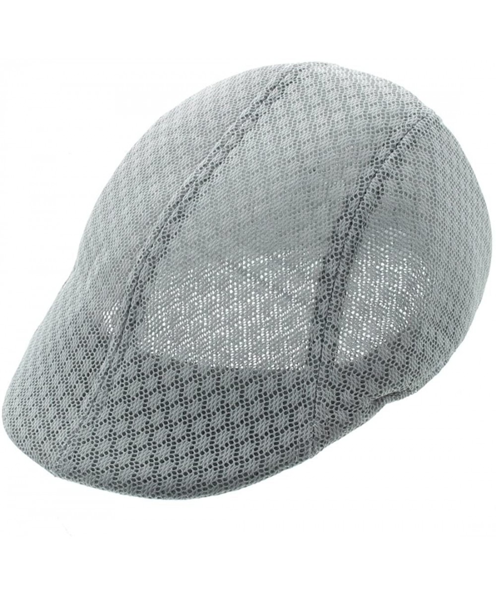 Skullies & Beanies Men Breathable Mesh Summer Hat Driver Cap Ivy Cap - Grey - CM18CD70Q3G $15.71