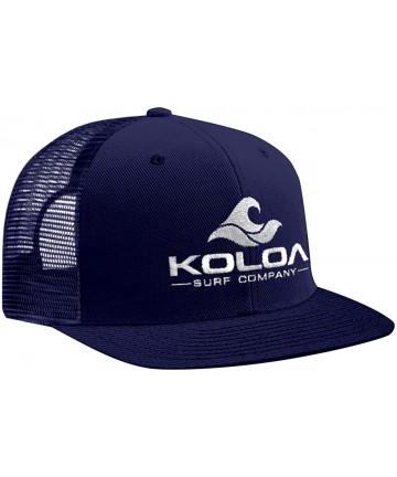 Baseball Caps Classic Mesh Back Trucker Hats - Navy/Navy With White Embroidered Logo - CZ12DSNX5IL $23.14