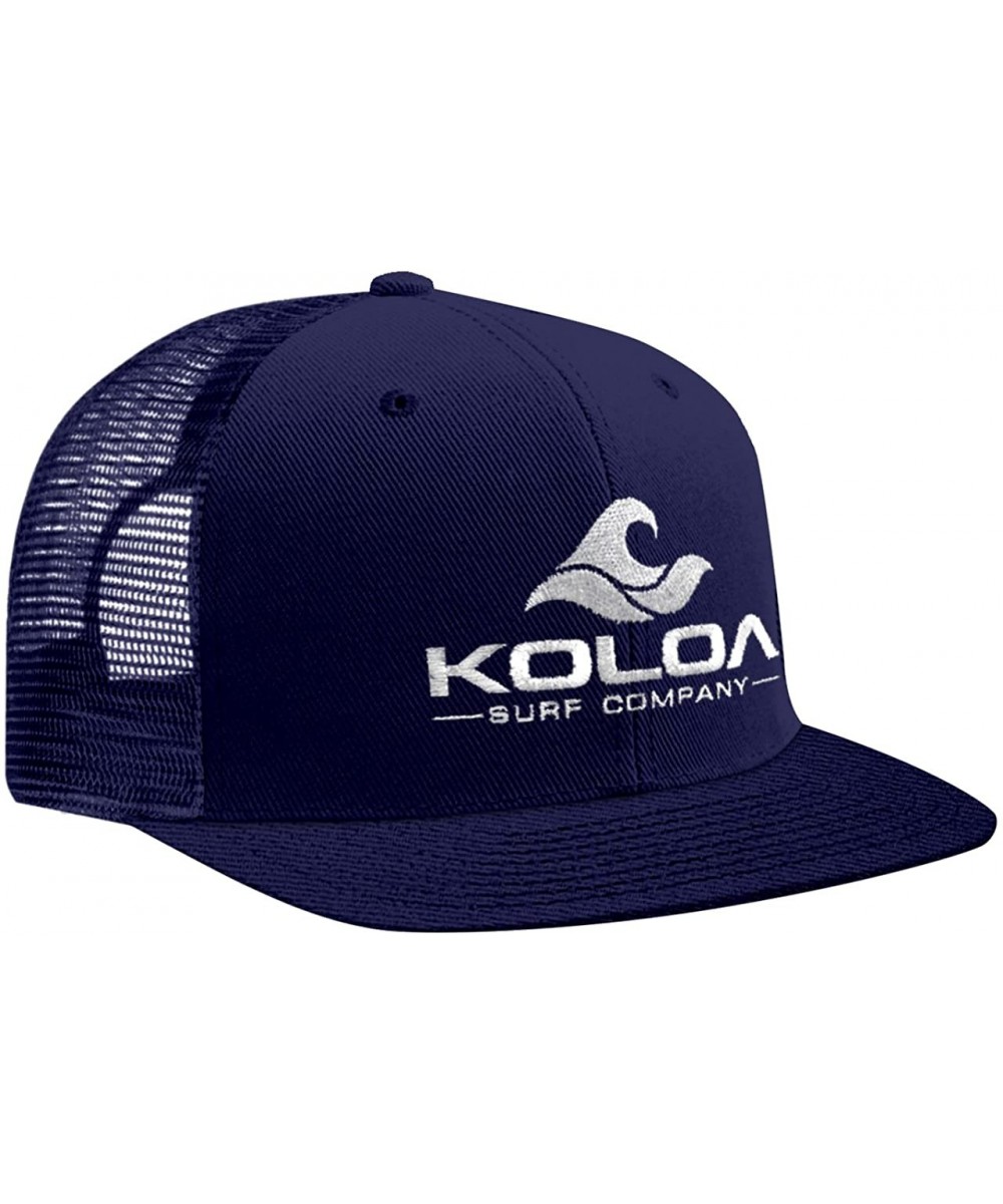 Baseball Caps Classic Mesh Back Trucker Hats - Navy/Navy With White Embroidered Logo - CZ12DSNX5IL $23.14