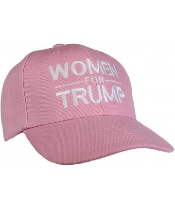 Baseball Caps Adult Embroidered Women for Trump Adjustable Ballcap - Pink W/White Thread - CM18X83M9UL $15.33