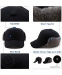 Baseball Caps Unisex Winter Fitted Baseball Cap Faux Fur Earflaps Trapper Elmer Fudd Hat 56-62cm - 67134-grey - CF18YA62QNS $...