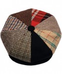 Newsboy Caps Men's Classic 8 Panel Wool Blend newsboy Snap Brim Collection Hat - 1592-patch - CT1862LI5QC $45.93