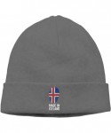 Skullies & Beanies Daily Knitting Hat for Men Women- Made in Iceland Stocking Cap - Deep Heather - CG18NE4YNEK $17.31