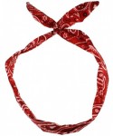 Headbands Zac's Alter Ego Paisley Design Vintage Look Wire Headband - Red - CB11QQ2CSKD $16.38