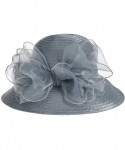 Sun Hats Cloche Oaks Church Dress Bowler Derby Wedding Hat Party S015 - Bow-grey - CF12F1755GH $30.93