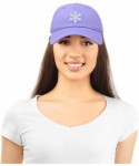 Baseball Caps ICY Snowflake Hat Womens Baseball Cap - Lavender - C718ZQ4RDGA $19.50