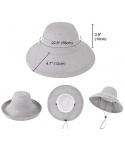 Sun Hats Women's Cotton Summer Beach Sun Hat with Wide Fold-Up Brim - Grey - CQ127H1W5RH $22.66