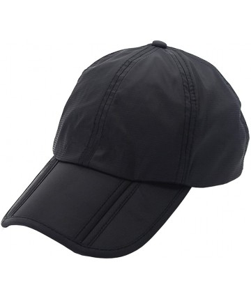 Baseball Caps Summer Outdoor Waterproof Rain Hat Foldable Quick Drying Unisex Men Women Sun Protection Cap Black - Black - CE...
