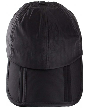 Baseball Caps Summer Outdoor Waterproof Rain Hat Foldable Quick Drying Unisex Men Women Sun Protection Cap Black - Black - CE...