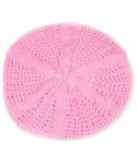 Berets Women Ladies Beret Beanie Hat Winter Knitted Crochet Slouchy Knit Baggy Ski Cap Outdoor - White - C118ZELL5GR $16.23
