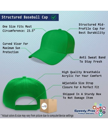 Baseball Caps Custom Baseball Cap Crab Style C Embroidery Acrylic Dad Hats for Men & Women - Kelly Green - CV18SK94G0Y $22.92
