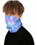 Balaclavas Women's 3D Galaxy Print Multifunctional Headwear Face Mask Headband Neck Gaiter Face Scarf - Galaxy Light Blue - C...