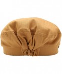 Newsboy Caps Women's 100% Cotton Mariner Style Greek Fisherman's Sailor Newsboy Hats with Comfort Elastic Back - Tan - CQ18UN...