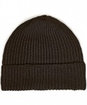 Skullies & Beanies Ribbed Stocking Cap Traditional Fisherman - Black - CL18459ZSSO $45.32