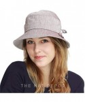 Bucket Hats Light Weight Packable Women's Wide Brim Sun Bucket Hat - Sophie-brown - C018GQRDN2C $23.56