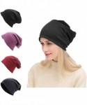 Skullies & Beanies Soft Cotton Slouchy Stretch Beanie Hat Hipster- 4 or 2 Pack of Baggy Chemo Hats for Men and Women - Set 4 ...
