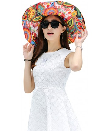 Sun Hats Womens Wide Brim Sun Hat Floppy Canvas Summer Beach Bucket Hat UPF 50+ - Beige - CG12H96BGKH $18.22