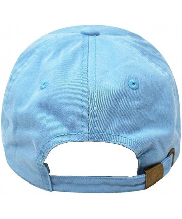 Baseball Caps Baseball Cap Dad Hat for Men and Women Cotton Low Profile Adjustable Polo Curved Brim - Sky Blue - CN183980UUI ...
