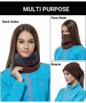 Balaclavas 2 Pack or 1 Pack- Winter Double Layer Fleece Neck Gaiter Neck Warmer Scarf Face Mask Beanie Hat - 1 Pack Coffee - ...