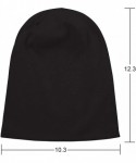 Skullies & Beanies Unisex Baggy Lightweight Hip-Hop Soft Cotton Slouchy Stretch Beanie Hat - A Black - CK12NZVGC8S $12.70