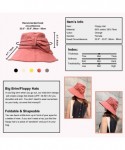 Sun Hats Big Brim Wide Brim Bucket Hats with Rope Hatband Sun Hats Summer Beach Hats - Brown - CO18U8KHZU6 $17.94