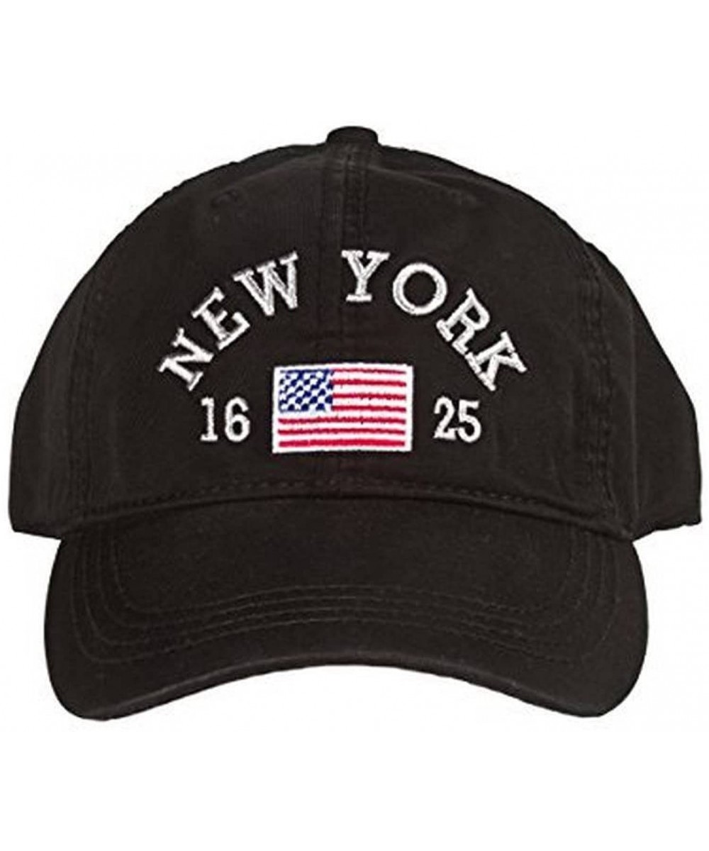 Baseball Caps New York 1625 Vintage Baseball Cap (25 Styles Available) - Black/Silver - C612NRX46VL $15.96