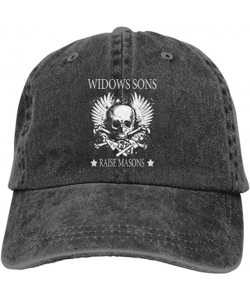 Baseball Caps Widows Sons Raise Masons Unisex Travel Sunscreen Caps Sun Hat - Black - CE18U8YAY67 $17.44