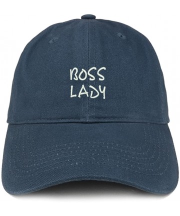 Baseball Caps Boss Lady Embroidered Soft Cotton Dad Hat - Navy - CX18EYD7ZRZ $37.38
