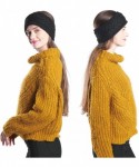 Cold Weather Headbands Fleece Lined Warm Cable Knit Winter Headband for Women Head wrap Ear Warmer - Set of 3(black&beige&win...