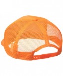 Baseball Caps Solid Color Neon Trucker Cap - Orange - C41109SNHWN $14.36
