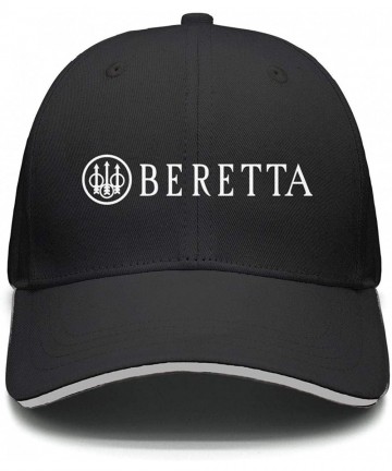 Baseball Caps Dad Beretta-Logo- Strapback Hat Best mesh Cap - Black-41 - CD18RD7DT4O $24.44