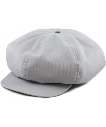 Newsboy Caps Exclusive Cotton Newsboy Gatsby Applejack Cabbie Plain Hat Made in USA - Grey - C712O0Z3MAD $26.96