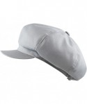 Newsboy Caps Exclusive Cotton Newsboy Gatsby Applejack Cabbie Plain Hat Made in USA - Grey - C712O0Z3MAD $18.08
