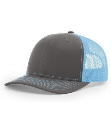 Baseball Caps Twill Mesh Back Trucker Snapback Hat - Charcoal/NC Blue - CQ182YO939G $15.97
