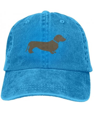 Skullies & Beanies Denim Baseball Cap Long Haired Dachshund Summer Hat Adjustable Cotton Sport Caps - Royalblue - CZ18EC0UA3Y...