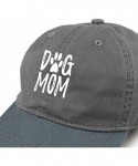 Baseball Caps Unisex Dog Mom Vintage Jeans Adjustable Baseball Cap Cotton Denim Dad Hat - Gray and Dark Gray - CR18I5MOZ6W $1...