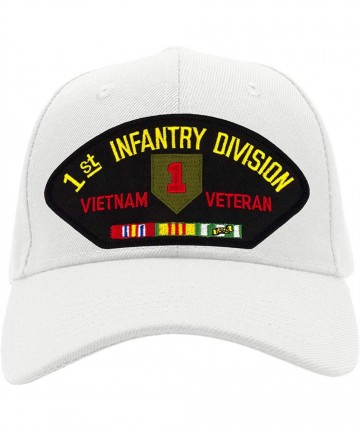 Baseball Caps 1st Infantry Vietnam Veteran Hat/Ballcap Adjustable One Size Fits Most - White - CQ18NDHWY4G $32.28