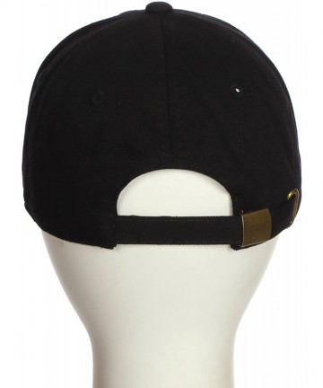 Baseball Caps Customized Letter Intial Baseball Hat A to Z Team Colors- Black Cap White Gold - Letter J - C818ET5ZEN7 $17.44