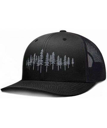 Baseball Caps Trucker Hat- Tamarack Forest - Black / Gray - CI18WNCRWID $38.39