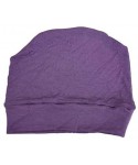 Skullies & Beanies Womens Soft Sleep Cap Comfy Cancer Wig Liner & Hair Loss Cap - Purple - CS12E5ZA2W7 $20.49