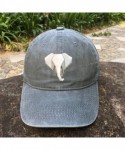 Baseball Caps Men's & Women's 3D Elephant Baseball Cap Vintage Washed Adjustable Funny Dad Hat - Gray - C218AOHL4LA $12.55