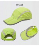 Baseball Caps Quick Dry Sun Hats UPF50+ Portable Sports Outdoor Baseball Cap with Foldable Long Bill - Lime Green - CS18D2XQE...