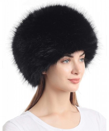 Skullies & Beanies Women's Winter Faux Fur Cossak Russian Style Hat - Black With Kgb - CD18X58O02A $20.70