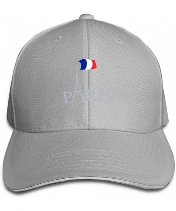 Baseball Caps Paris France Flag Baseball Cap Unisex Sports Adjustable Dad Ball Hat - Gray - C5196SUZIAN $19.69