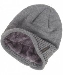 Skullies & Beanies Winter Slouchy Baggy Solid Knit Beanie Hat Fur Lined Skull Ski Cap - Gray - C812N69X8DC $13.05