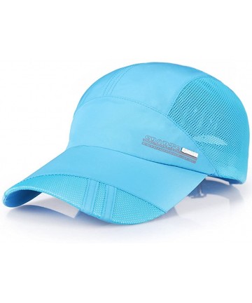 Baseball Caps New UV Quick-Drying Waterproof Baseball Cap Outdoor Lightweight UV Protection Hats - Lake Blue 1 - CI18EI6H9IG ...