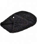 Skullies & Beanies Unisex Trendy Double Layers Reversible Warm Oversized Cable Knit Slouchy Beanie - Black 1 - CD187Q4TR67 $2...