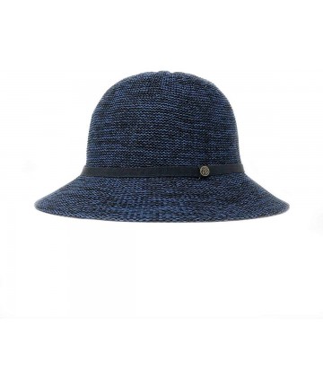 Sun Hats Women's Tori Sun Hat - UPF 50 2019- 2 1/2" Brim- Lined Poly-Straw- Designed in Australia - Mixed Navy - CV18M49E0SN ...